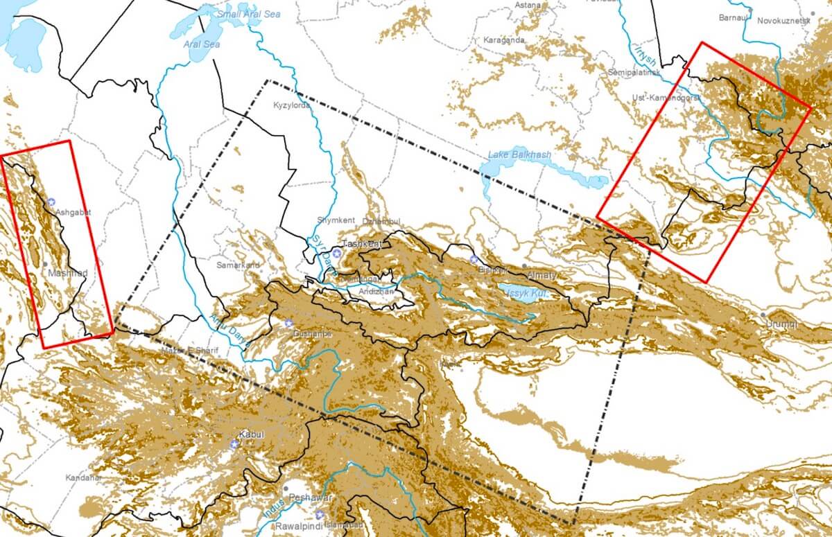 Flash Floods in Central Asia (map cred: WMO)