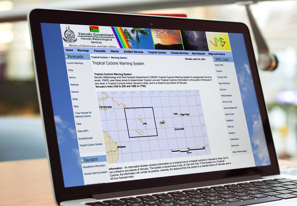 Vanuatu meteorological portal